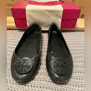 Tory Burch Minnie Ballet Flat Black Size 9